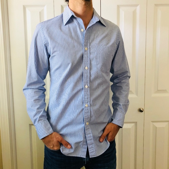 J. Crew Other - J. Crew Haberdashery Striped Blue Button Down S